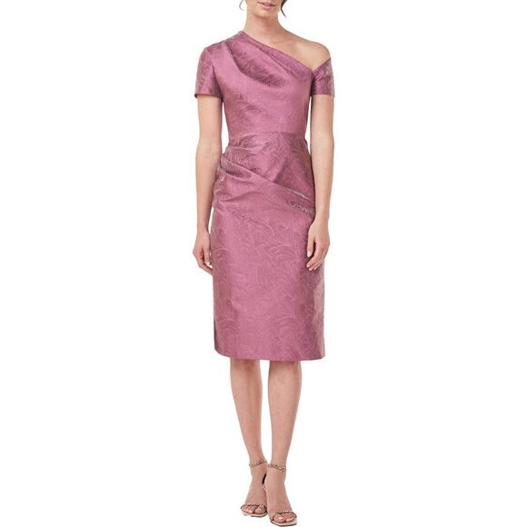 Kay Unger New York Dresses & Skirts - Kay Unger Caitlyn Women's Jacquard Cut-Out Asymmetric Midi Dress NWT